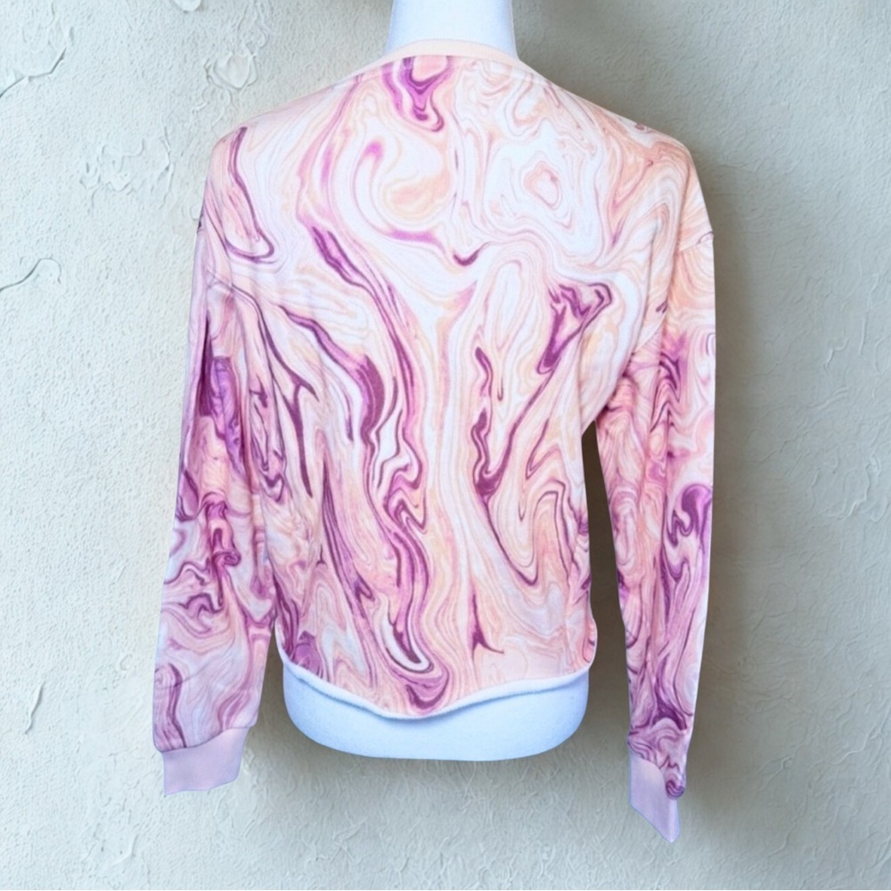 NWT Spiritual Gangster Marble‎ Lizzy Crop Yoga Sweatshirt Women Small - Picture 2 of 7